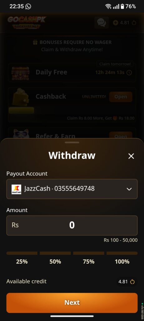 GOCASHPK Game